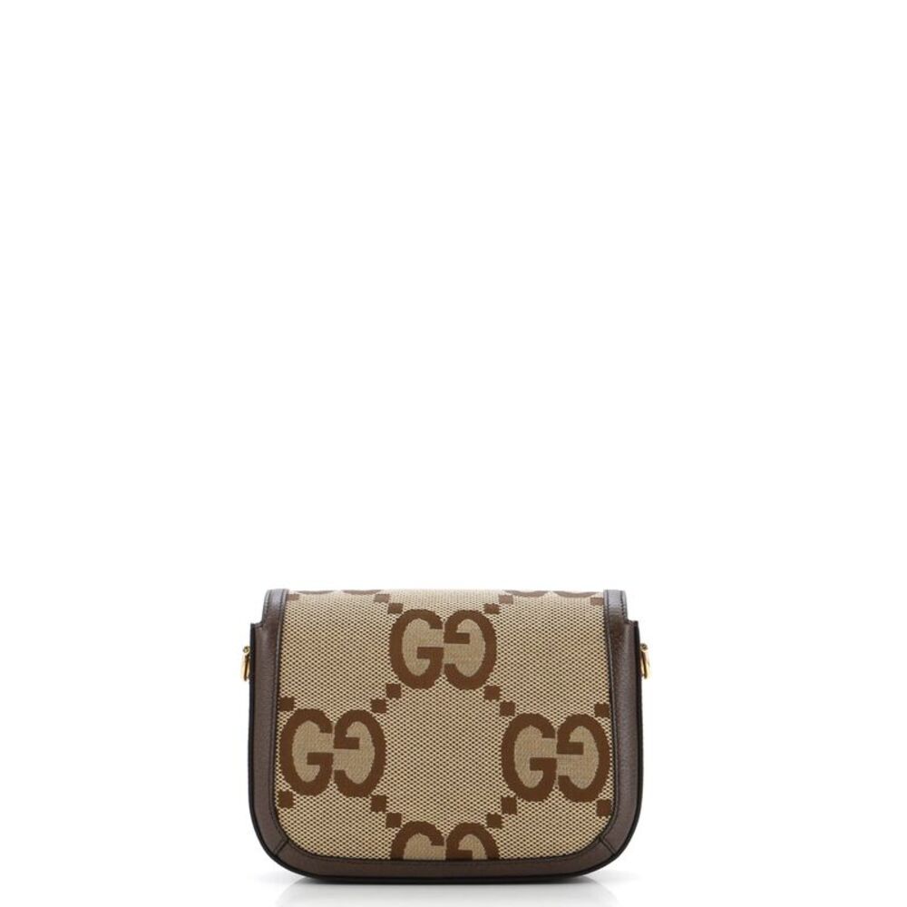 Gucci Horsebit 1955 Shoulder Bag Jumbo GG Canvas Mini Brown - Picture 3 of 6